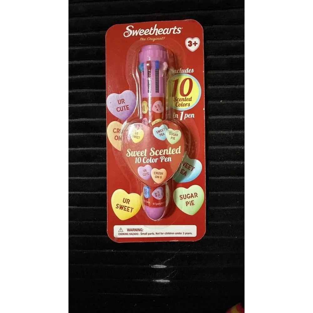 Sweethearts Sweet Scented 10 Color Pen Sealed Valentine Multicolor Ink NEW